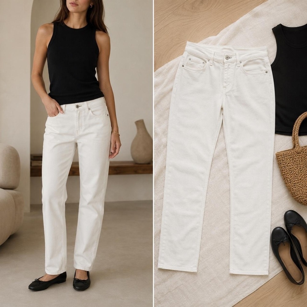 Rag & Bone Dre Low Rise Slim Boyfriend Jeans Women's 26 White Y2K Coastal Preppy